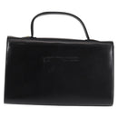 GIVENCHY Hand Bag Leather Black Gold Auth BA6452-2