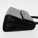 GIVENCHY Hand Bag Leather Black Gold Auth BA6452-4