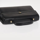 GIVENCHY Hand Bag Leather Black Gold Auth BA6452-7