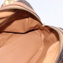 CELINE Macadam Canvas Hand Bag PVC Leather Brown Gold Auth BA6456-19