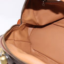 CELINE Macadam Canvas Hand Bag PVC Leather Brown Gold Auth BA6456-20