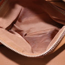 CELINE Macadam Canvas Hand Bag PVC Leather Brown Gold Auth BA6456-11