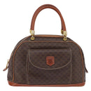 CELINE Macadam Canvas Hand Bag PVC Leather Brown Gold Auth BA6456-13