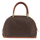 CELINE Macadam Canvas Hand Bag PVC Leather Brown Gold Auth BA6456-2
