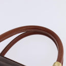 CELINE Macadam Canvas Hand Bag PVC Leather Brown Gold Auth BA6456-8
