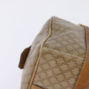 CELINE Macadam Canvas Boston Bag PVC Beige Gold Auth BA6457-10