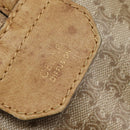 CELINE Macadam Canvas Boston Bag PVC Beige Gold Auth BA6457-16