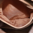 CELINE Macadam Canvas Boston Bag PVC Beige Gold Auth BA6457-20