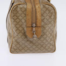 CELINE Macadam Canvas Boston Bag PVC Beige Gold Auth BA6457-4