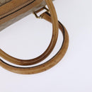 CELINE Macadam Canvas Boston Bag PVC Beige Gold Auth BA6457-7