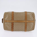 CELINE Macadam Canvas Boston Bag PVC Beige Gold Auth BA6457-9