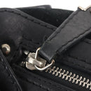 BALLY Shoulder Bag Suede Leather Black Silver Auth BA6459-16