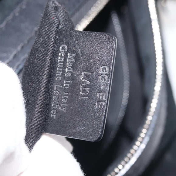 BALLY Shoulder Bag Suede Leather Black Silver Auth BA6459