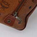 MCM Vicetos Logogram Hand Bag PVC Leather 2way Brown Gold Auth BA646-14