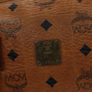 MCM Vicetos Logogram Hand Bag PVC Leather 2way Brown Gold Auth BA646-15