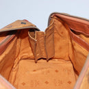 MCM Vicetos Logogram Hand Bag PVC Leather 2way Brown Gold Auth BA646-17