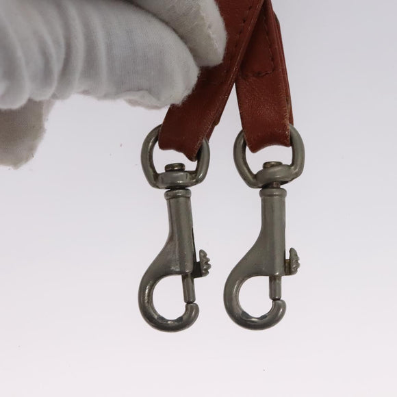 MCM Vicetos Logogram Hand Bag PVC Leather 2way Brown Gold Auth BA646