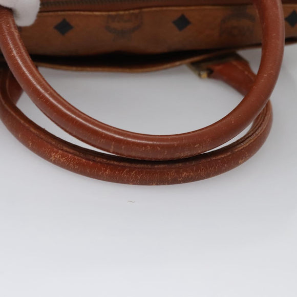 MCM Vicetos Logogram Hand Bag PVC Leather 2way Brown Gold Auth BA646