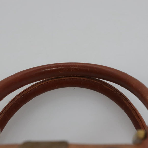 MCM Vicetos Logogram Hand Bag PVC Leather 2way Brown Gold Auth BA646