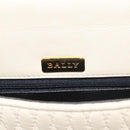 BALLY Quilted Hand Bag Leather Beige Gold Auth BA6460-18
