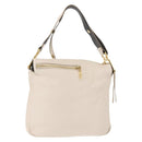 Chloe Vanessa G Shoulder Bag Leather Ivory Gold Auth BA6461-1