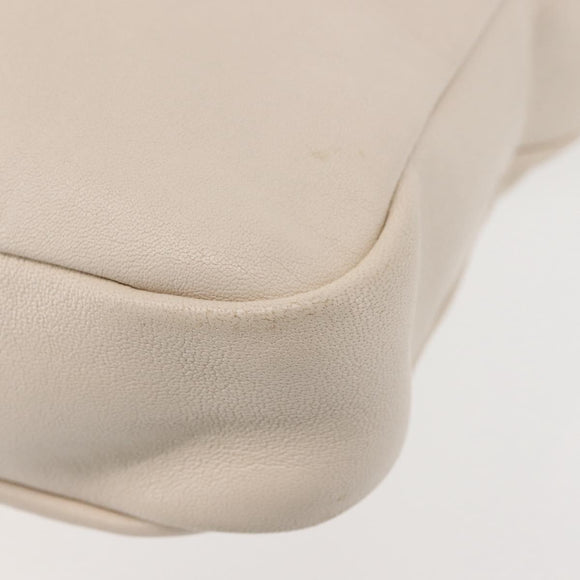 Chloe Vanessa G Shoulder Bag Leather Ivory Gold Auth BA6461