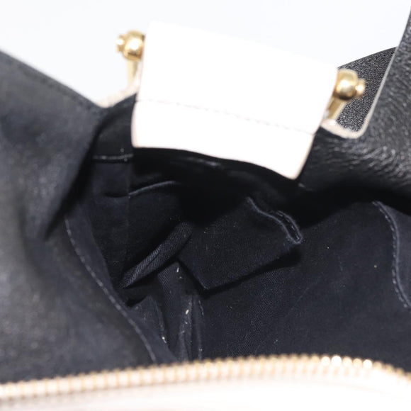 Chloe Vanessa G Shoulder Bag Leather Ivory Gold Auth BA6461