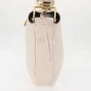 Chloe Vanessa G Shoulder Bag Leather Ivory Gold Auth BA6461-3