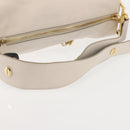 Chloe Vanessa G Shoulder Bag Leather Ivory Gold Auth BA6461-7