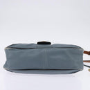 Chloe Shoulder Bag Leather Light Blue Gold Auth BA6462-5