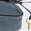 Chloe Shoulder Bag Leather Light Blue Gold Auth BA6462-16