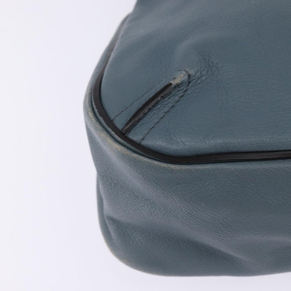 Chloe Shoulder Bag Leather Light Blue Gold Auth BA6462