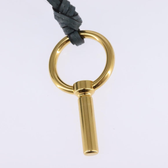 Chloe Shoulder Bag Leather Light Blue Gold Auth BA6462