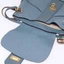 Chloe Shoulder Bag Leather Light Blue Gold Auth BA6462-21