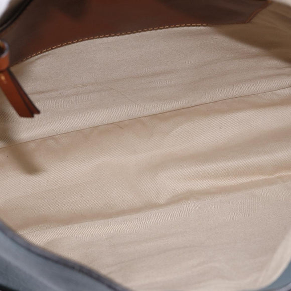 Chloe Shoulder Bag Leather Light Blue Gold Auth BA6462