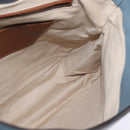 Chloe Shoulder Bag Leather Light Blue Gold Auth BA6462-23