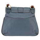 Chloe Shoulder Bag Leather Light Blue Gold Auth BA6462-2