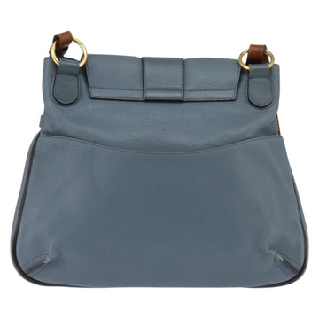 Chloe Shoulder Bag Leather Light Blue Gold Auth BA6462 - 0