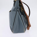 Chloe Shoulder Bag Leather Light Blue Gold Auth BA6462-3