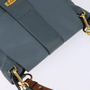 Chloe Shoulder Bag Leather Light Blue Gold Auth BA6462-6