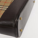 BURBERRY Nova Check Shoulder Bag Canvas Beige Gold Auth BA6463-15