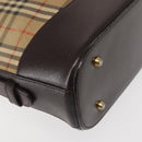 BURBERRY Nova Check Shoulder Bag Canvas Beige Gold Auth BA6463-17