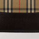 BURBERRY Nova Check Shoulder Bag Canvas Beige Gold Auth BA6463-19