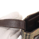 BURBERRY Nova Check Shoulder Bag Canvas Beige Gold Auth BA6463-9