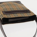 BURBERRY Nova Check Shoulder Bag Canvas Beige Gold Auth BA6463-7