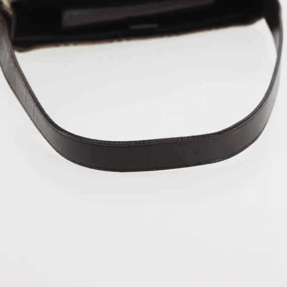 BURBERRY Nova Check Shoulder Bag Canvas Beige Gold Auth BA6463