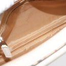 BURBERRY Nova Check Shoulder Bag Canvas Leather White Silver Auth BA6464-12