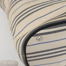 BURBERRY Tote Bag Canvas Leather White Silver Auth BA6465-14