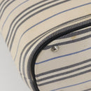 BURBERRY Tote Bag Canvas Leather White Silver Auth BA6465-16