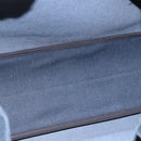 BOTTEGA VENETA Tote Bag Canvas Leather Blue Gold Auth BA6466-11